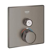 Opbouwdeel GROHE Grohtherm Smartcontrol Douche T, Vierkant Hard Graphite Geborsteld - thumbnail