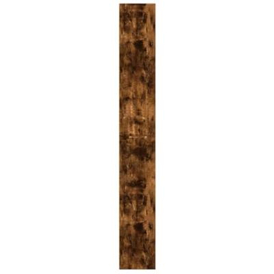 Boekenkast 60x24x176 cm bewerkt hout gerookt eikenkleurig