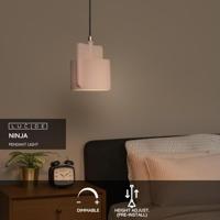 Lucide NINJA - Hanglamp - Ø 16 cm - 1xE27 - Roze - thumbnail