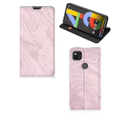 Google Pixel 4a | Standcase | Marble Pink - Origineel Cadeau Vriendin