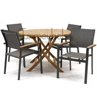 Tuinstoel Arezzo met Milton tafel rond 110 - thumbnail