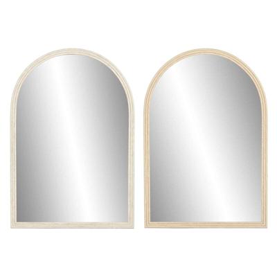Wandspiegel Home ESPRIT Beige Natuurlijk Scandi (2 Stuks)