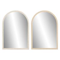 Wandspiegel Home ESPRIT Beige Natuurlijk Scandi (2 Stuks) - thumbnail