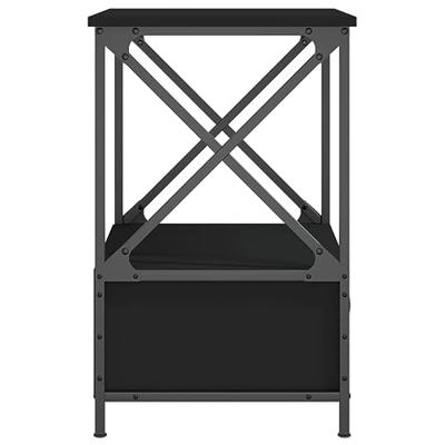 Nachtkastjes 2 st 50x41x65 cm bewerkt hout zwart