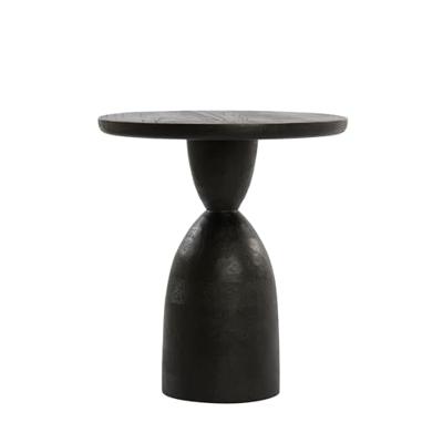 Light & Living Bijzettafel 'Torir' Mangohout, 40cm, kleur Zwart