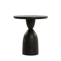 Light & Living Bijzettafel 'Torir' Mangohout, 40cm, kleur Zwart - thumbnail
