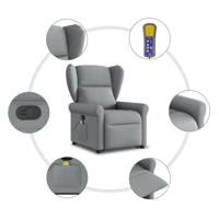 Sta-op-massagestoel verstelbaar stof lichtgrijs - thumbnail