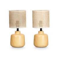 Bureaulamp Gift Decor Bruin 60 W 2 Stuks - thumbnail