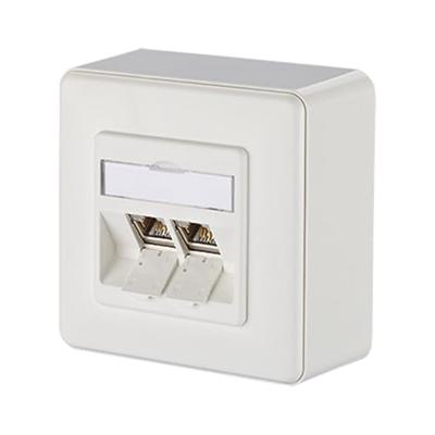 Metz Connect 1309120002-E Netwerkdoos Opbouw (op muur) CAT 6 2 poorten Zuiver wit Metz Connect 1309120002-E Netwerkdoos Opbouw (op muur) CAT 6 2 poorten Zuiver wit