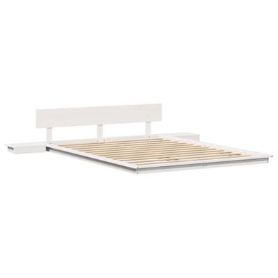 Bedframe Wit 150 x 200 cm Hout