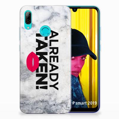 Huawei P Smart 2019 | Siliconen hoesje | met naam Already Taken White Huawei P Smart 2019 | Siliconen hoesje | met naam Already Taken White