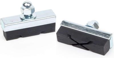 Elvedes remblokken X Groove knijprem 40 x 13 mm zw/zil 2 stuks