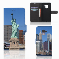 Samsung Galaxy A8 2018 Flip Cover Vrijheidsbeeld - thumbnail