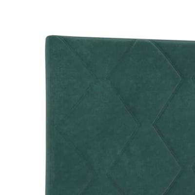Hoofdbord Wandgemonteerd Geometrisch Donkergroen 180 cm Fluweel - thumbnail