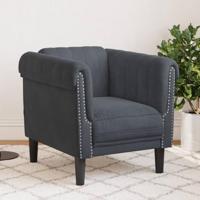 Fauteuil fluweel donkergrijs - thumbnail