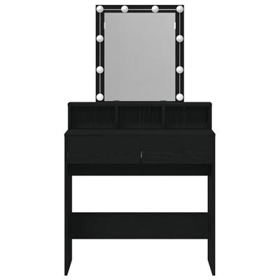 Kaptafel met lade Zwart eiken 80 x 41 x 144,5 cm Bewerkt hout Kaptafel met lade Zwart eiken 80 x 41 x 144,5 cm Bewerkt hout