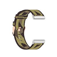 Fitbit Versa 3 & Sense 1 - Canvas nylon bandje - Geel - thumbnail