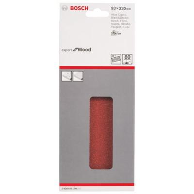 Bosch Accessories 2608605296 Oscillerend schuurpapier Geperforeerd Korrelgrootte (num) 80 (l x b) 230 mm x 93 mm 10 stuk(s)