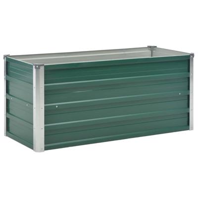VidaXL Plantenbak verhoogd 100x40x45 cm gegalvaniseerd staal groen VidaXL Plantenbak verhoogd 100x40x45 cm gegalvaniseerd staal groen