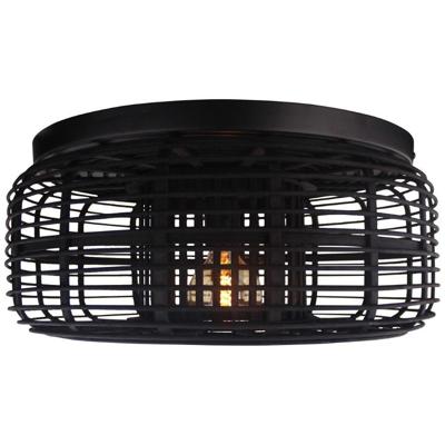 Brilliant Zwarte plafondlampCrosstown Ø 45cm - 97181/76