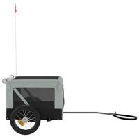 Hondenfietstrailer oxfordstof en ijzer grijs en zwart - thumbnail
