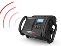 PerfectPro Bouwplaatsradio Rockbox, DAB+ en FM-ontvangst, Bluetooth, AUX-ingang, oplaadbaar, schokbestendig, IP65, RBX3,Zwart - thumbnail