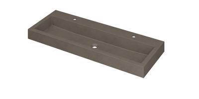 INK Wastafel Momento Quartz met 2 kraangaten 120 cm x 45 cm x 9 cm Quartz beton 3421442