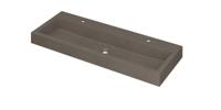 INK Wastafel Momento Quartz met 2 kraangaten 120 cm x 45 cm x 9 cm Quartz beton 3421442 - thumbnail