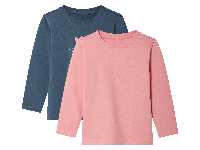 lupilu 2 Kinder thermoshirts (roze/blauw, 86/92) - thumbnail