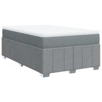 Boxspring met matras stof lichtgrijs 120x190 cm - thumbnail