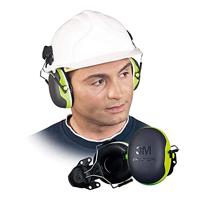3M PELTOR X4P3 gehoorkappen met helmbevestiging Hi-Viz - thumbnail