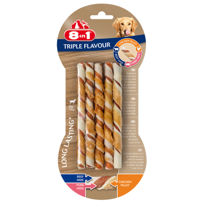 8in1 Triple Flavour sticks hondensnacks 6 verpakkingen 8in1 Triple Flavour sticks hondensnacks 6 verpakkingen
