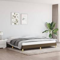 Bedframe zonder matras stof donkerbruin 200x200 cm - thumbnail