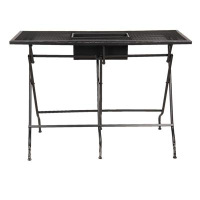 Clayre & Eef Bartafel 142x62x101 cm Zwart Ijzer Rechthoek Barmeubel