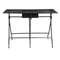 Clayre & Eef Bartafel 142x62x101 cm Zwart Ijzer Rechthoek Barmeubel - thumbnail