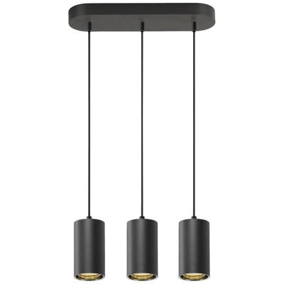SLV Pendel hanglampAsto Tube zwart 3x GU10 - 1006435