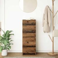 Dressoir 37,5x35x99 cm spaanplaat oud hout - thumbnail