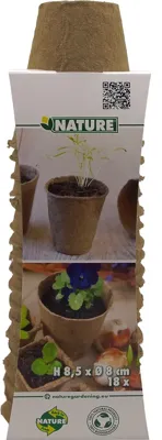 Biopotjes 8 cm set 18 stuks