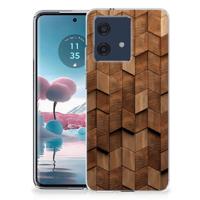 Bumper Hoesje voor Motorola Edge 40 Neo Wooden Cubes - thumbnail