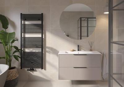 Saqu Fonti handdoekradiator 858W 60x150,6cm mat zwart