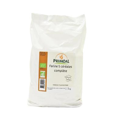 Primeal Volkoren 5-granenmeel bio 1 Kilogram