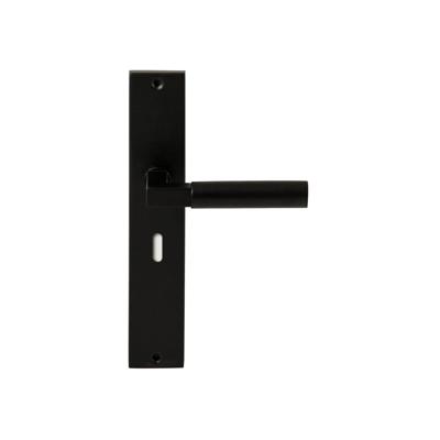 Hardbrass Deurkruk Ottawa op rechthoekig langschild sleutelgat 56mm - zwart Hardbrass Deurkruk Ottawa op rechthoekig langschild sleutelgat 56mm - zwart