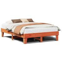 Bedframe zonder matras massief grenenhout wasbruin 140x200 cm - thumbnail