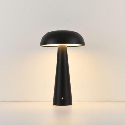 LED Tafellamp Oryllo nero - 2,5W - Zwart - Mushroomlamp - Paddenstoel - IP20 voor binnen - Met geïntegreerde dimmer - Oplaadbaar