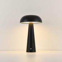 LED Tafellamp Oryllo nero - 2,5W - Zwart - Mushroomlamp - Paddenstoel - IP20 voor binnen - Met geïntegreerde dimmer - Oplaadbaar - thumbnail