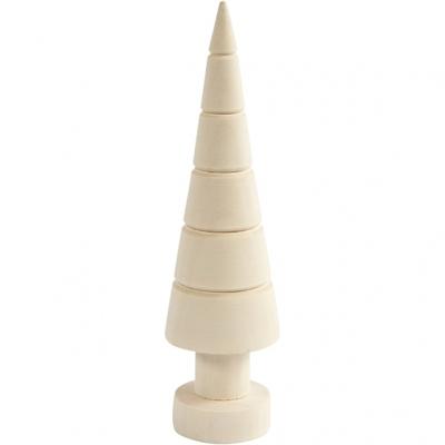 Creotime kerstboom hout 18 cm blank per stuk Creotime kerstboom hout 18 cm blank per stuk