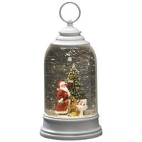 Konstsmide 4291-200 LED-lantaarn Kerstman en sneeuwpop Warmwit LED Wit Watergevuld, Timer - thumbnail