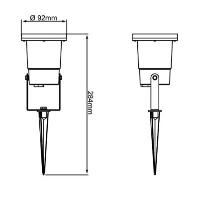 Brilliant G96232/22 Janko LED-tuinspot LED GU10 3 W Grijs