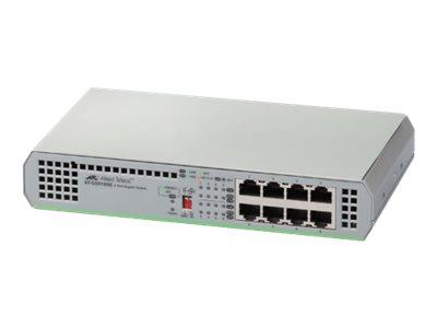 AT-GS910/8-50 Switch Layer 2 Gigabit Unmanaged - 8 x 10/100/1000T - Internal PSU - DIP Switch configurable
