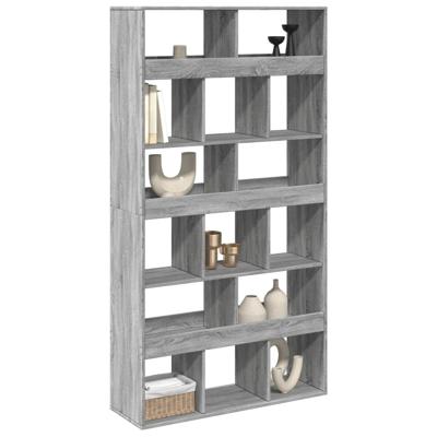 kamerscherm 100x33x187,5 cm bewerkt hout grijs sonoma eiken